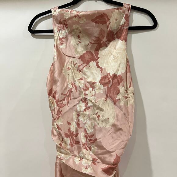 Reformation Women's Casette Silk Dress Bellini Size 10 NWT - Picture 4 of 11